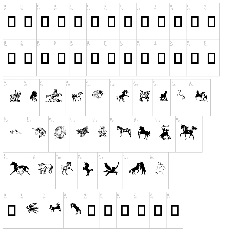 Equestrian font map